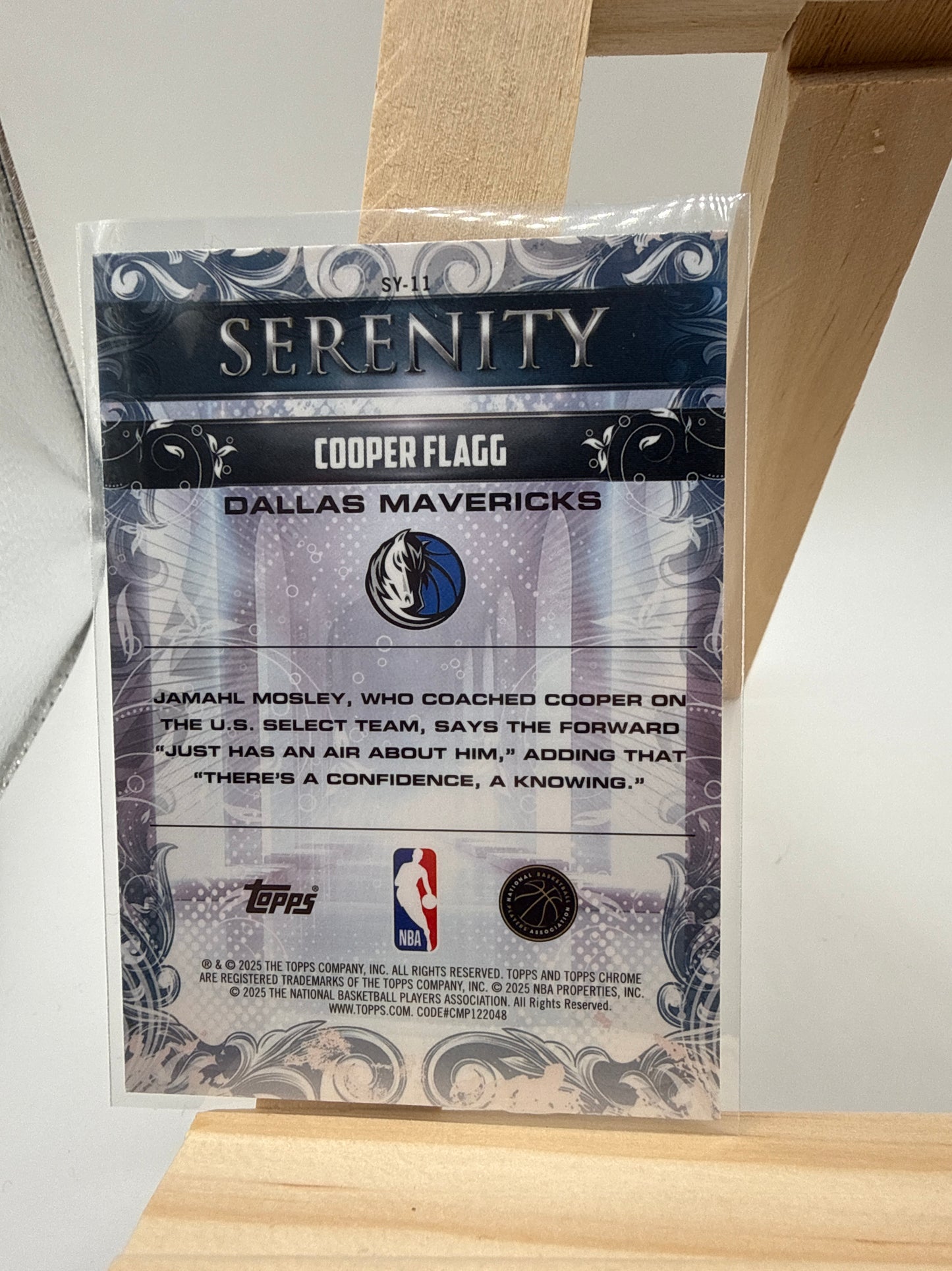 2025-26 Topps Chrome Basketball Cooper Flagg Serenity RC - Rückseite