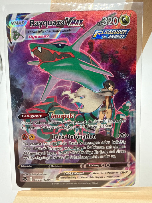 Pokémon Rayquaza Vmax TG20/TG30 Silberne Sturmwinde Deutsch Near Mint + - Rückseite