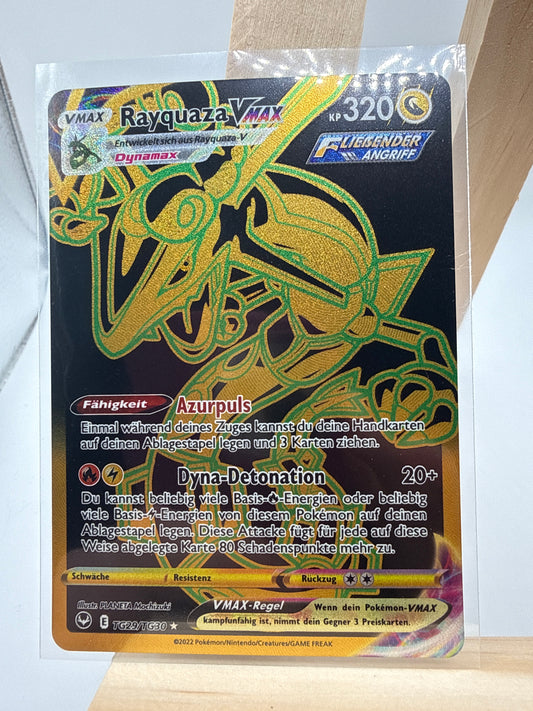 Pokemon - Rayquaza VMAX GOLD - TG29/TG30 - Silberne Sturmwinde Deutsch - NM - RĂźckseite