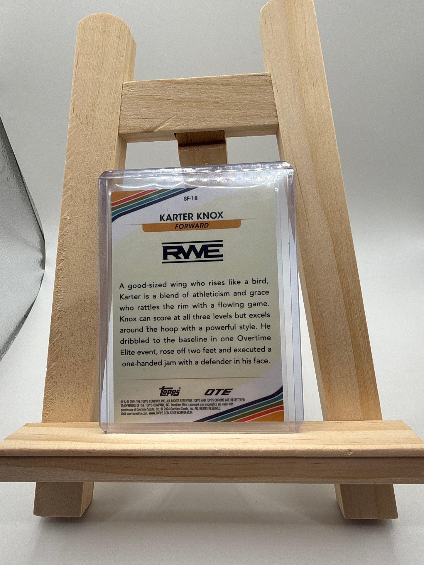 2023-24 Topps Chrome OTE Karter Knox Super Fly Refractor RC SSP - Detailansicht 2