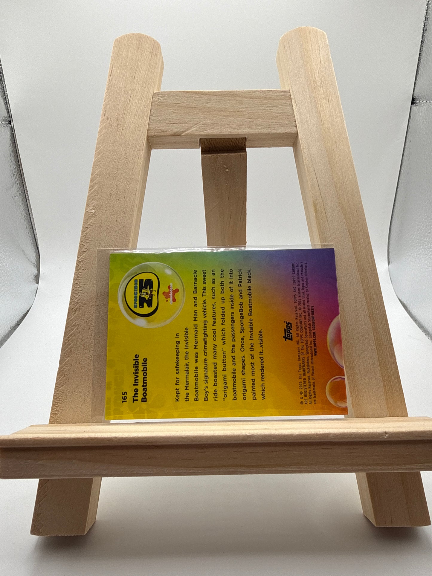 2025 Topps Chrome Spongebob Saphire Edition The Invisble Boatmobile /50 - Detailansicht 2