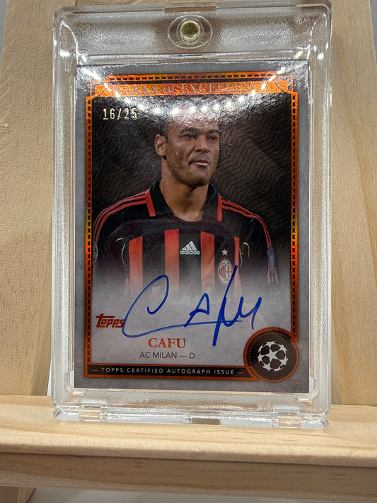 Topps Museum Collection 2024- 2025 Marks Of Excellence Cafu /25 On Card Auto - Rückseite