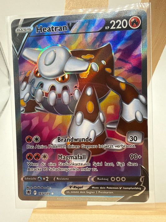 TCG Pokemon Karte Heatran V 165/189 NM Ger Ultra Rare - Rückseite