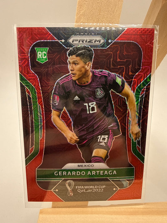 Panini Prizm 2022 Qatar Cup Gerardo Arteaga/99 Red mojo Rookie Card - Rückseite