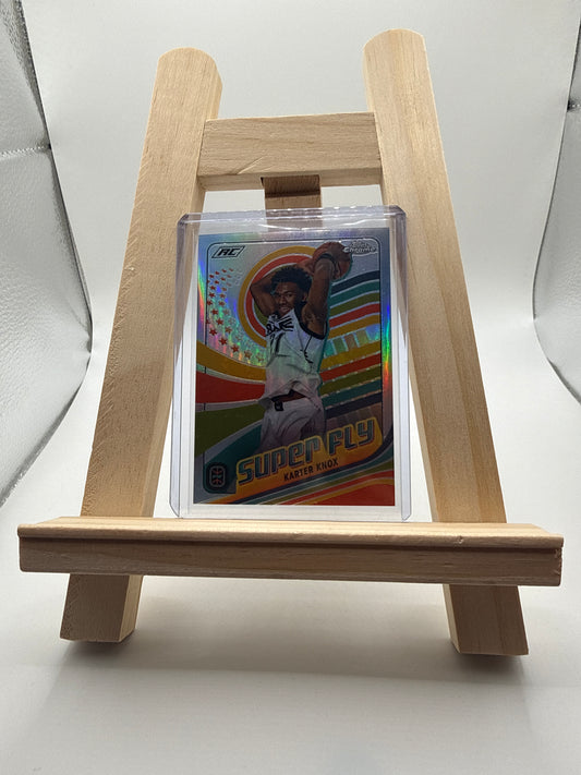 2023-24 Topps Chrome OTE Karter Knox Super Fly Refractor RC SSP - RĂźckseite