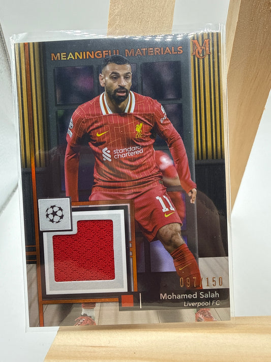 2025 Topps Museum Collection Mohamed Salah Meaningful Material Relic /150 - RĂźckseite