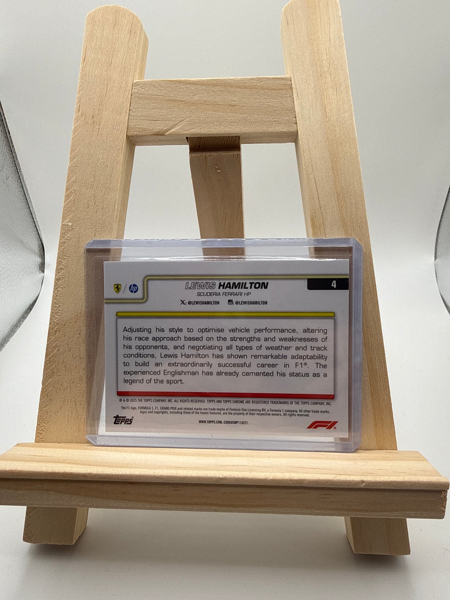 Lewis Hamilton - Topps Chrome F1 2025 /250 Pink - Detailansicht 2