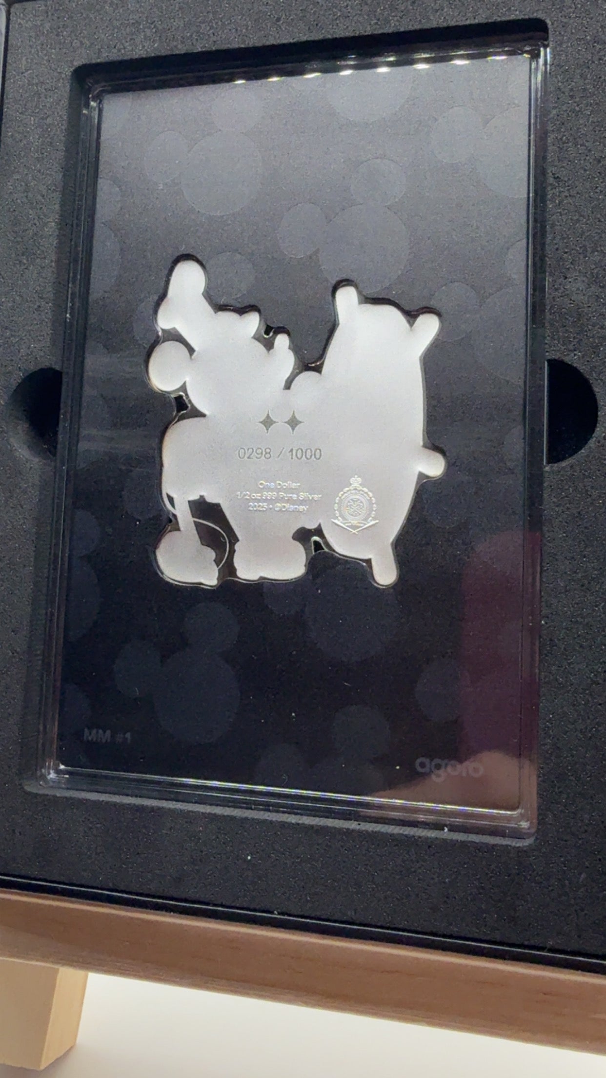 2025 Agoro Disney Mickey Mouse Tier 2 - 1/2 oz Reines Silber 999 - /1000 - Detailansicht 2