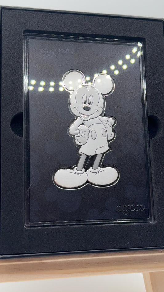 2025 Agoro Disney Mickey Mouse Tier 3 - 1/2 oz Reines Silber 999 - /500 - Rückseite