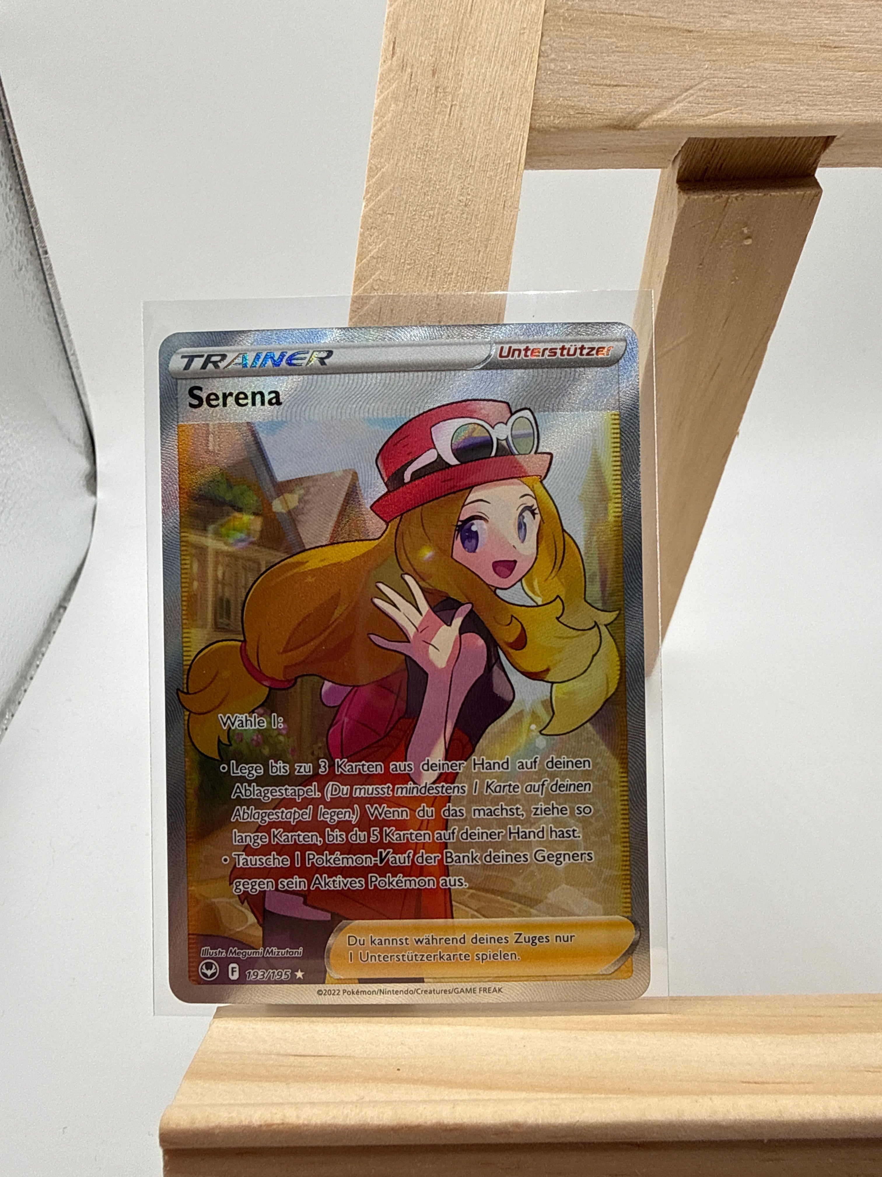 Serena - 193/195 - Full Art Ultra Rare - Silver Tempest - German - Pokemon - Rückseite