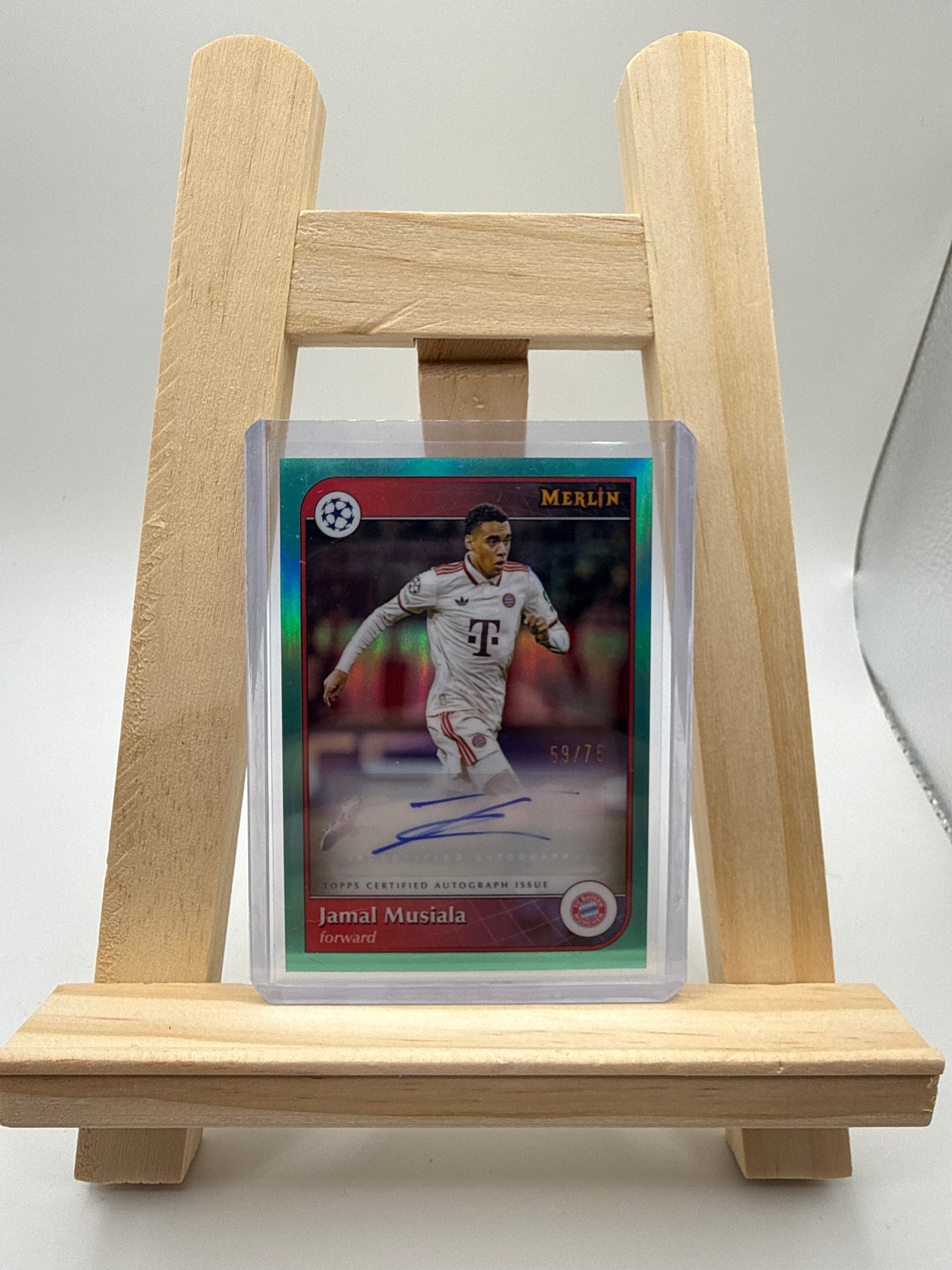 Topps Chrome Merlin 24/25 Jamal Musiala Auto /75 FC Bayern - Vorderseite