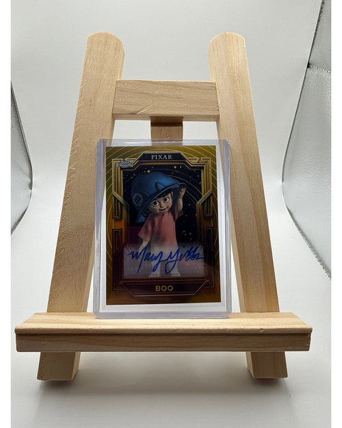 2025 Topps Chrome Pixar Gold Boo Mary Gibbs Gilded Auto #AA-MG