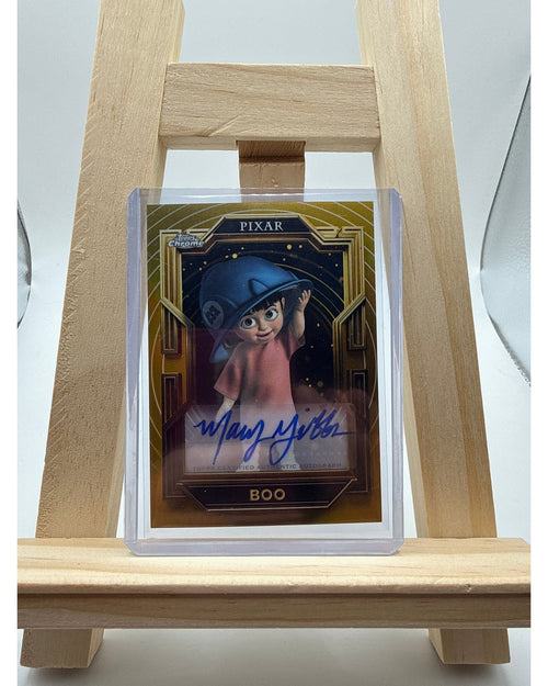 2025 Topps Chrome Pixar Gold Boo Mary Gibbs Gilded Auto #AA-MG