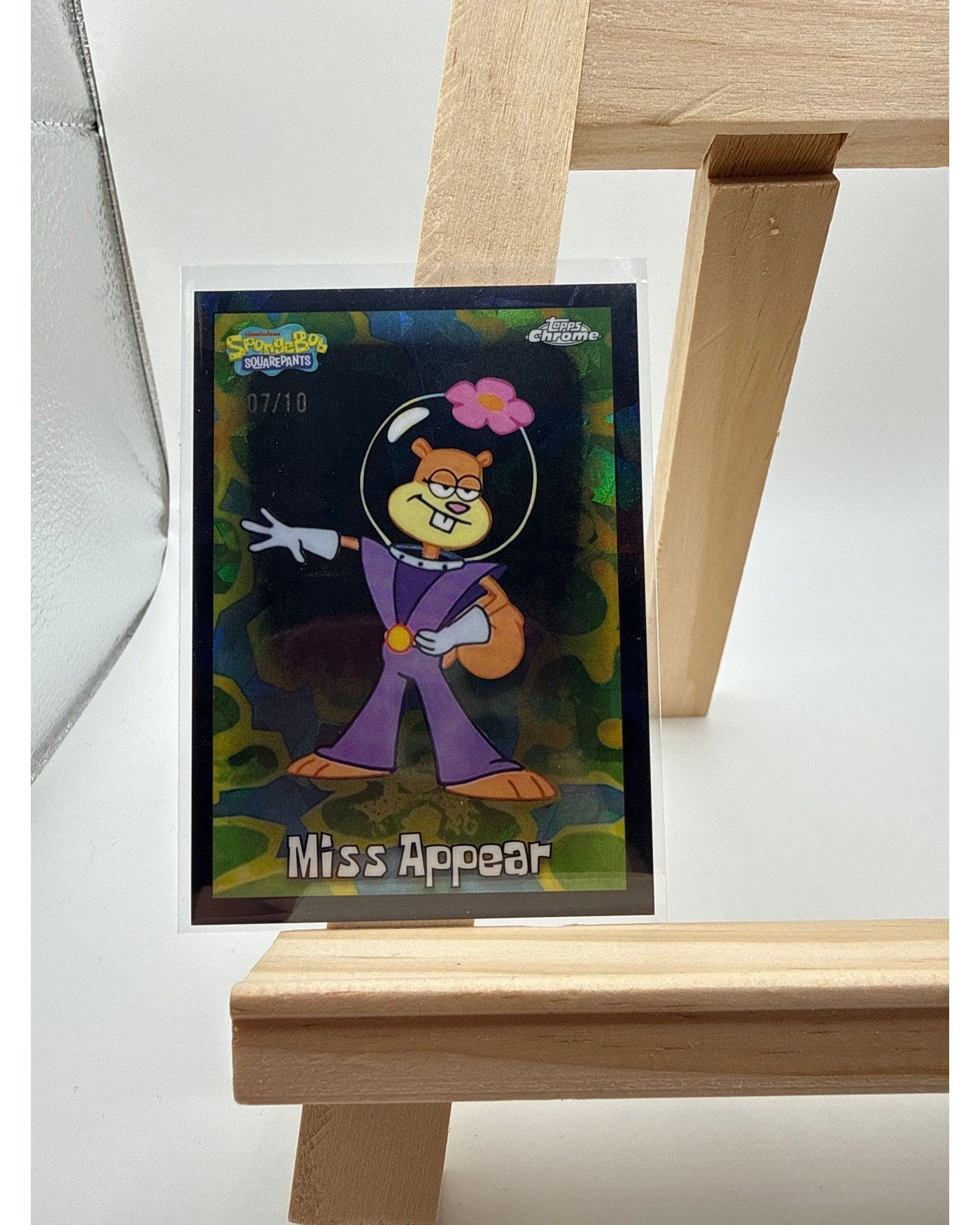2025 Topps Chrome Spongebob Saphire Edition Miss Appear Black /10