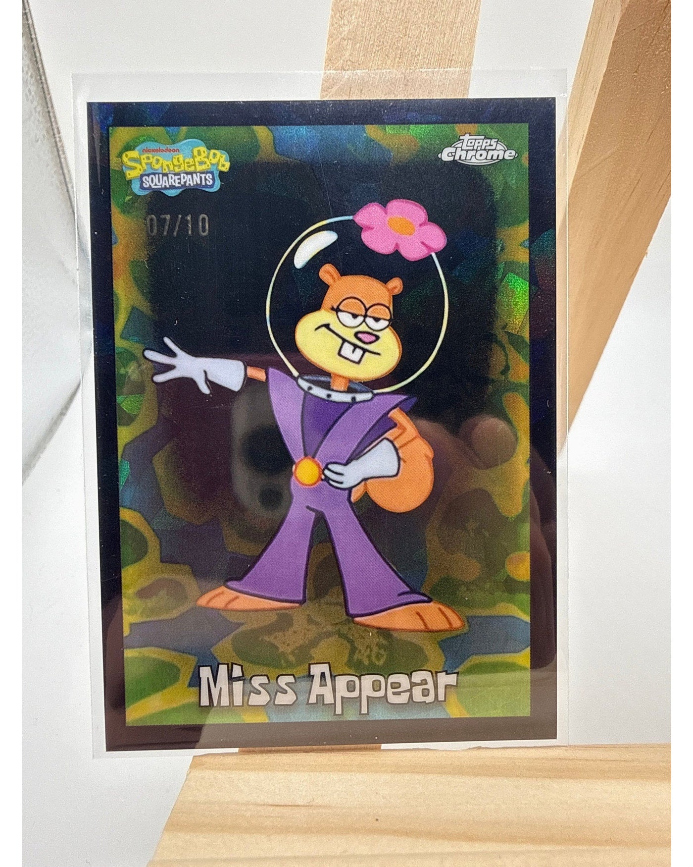 2025 Topps Chrome Spongebob Saphire Edition Miss Appear Black /10