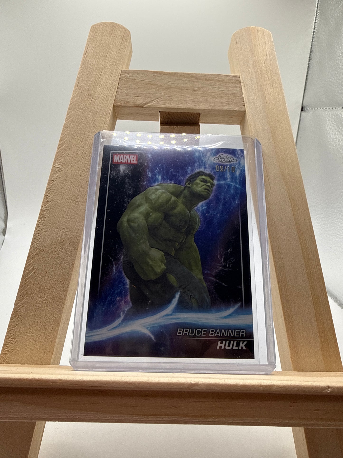 Topps Chrome 2025 Marvel Edition Bruce Banner / Hulk Nummerierung 09/10 - Rückseite