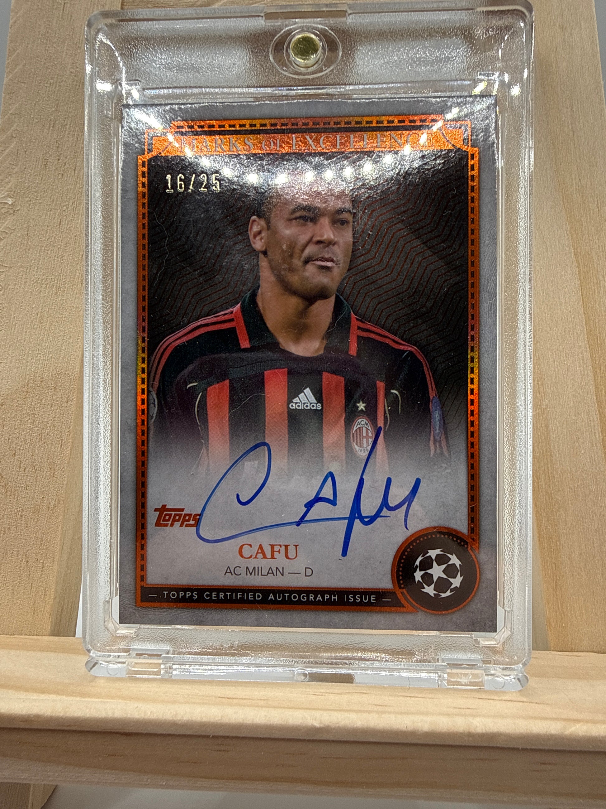 Topps Museum Collection 2024- 2025 Marks Of Excellence Cafu /25 On Card Auto - Rückseite