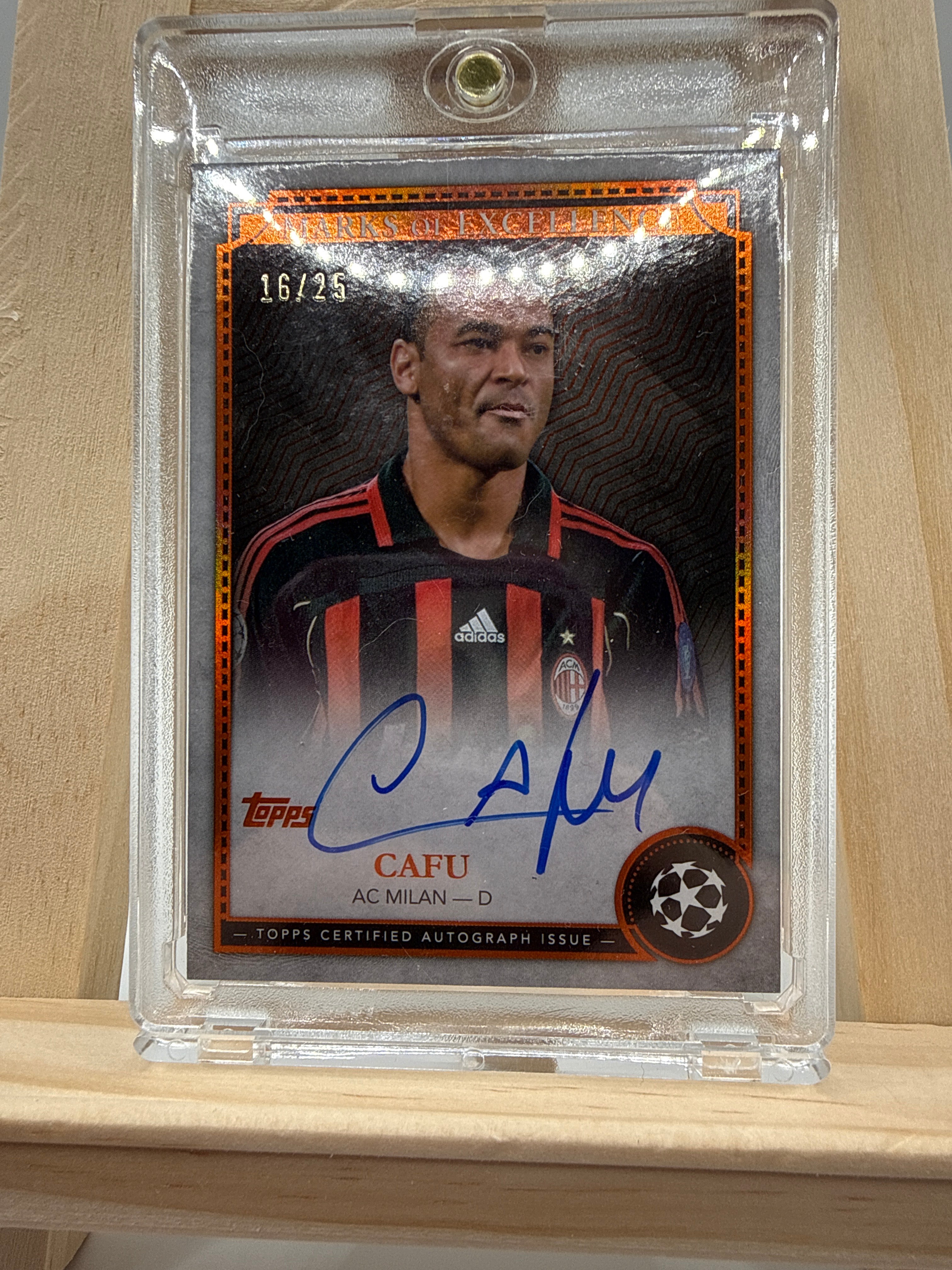 Topps Museum Collection 2024- 2025 Marks Of Excellence Cafu /25 On Card Auto - Rückseite