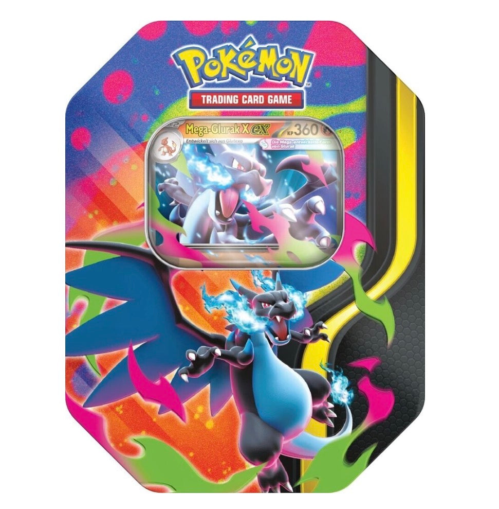 Pokemon TCG Mega-Glurak X ex - PKM Tin Box 126- Deutsch - Neu OVP