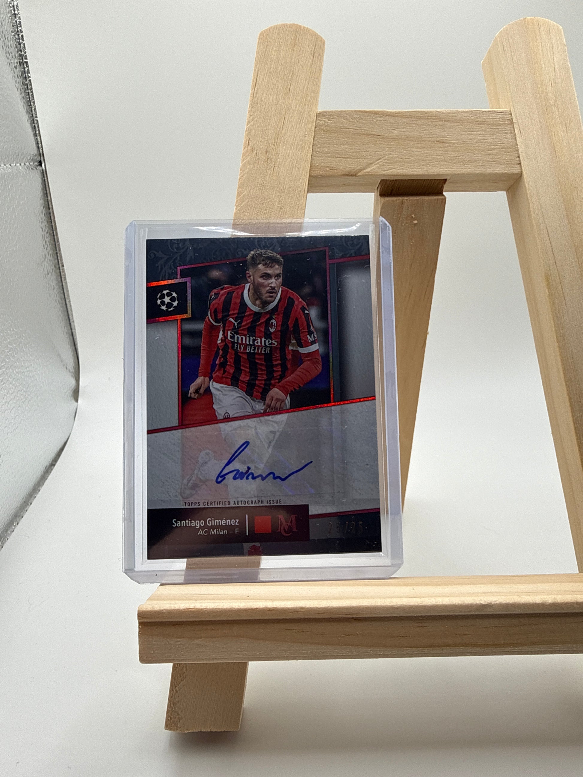 Topps Museum Collection 2025 Santiago Gimenez Auto /25 AC Milan - Vorderseite