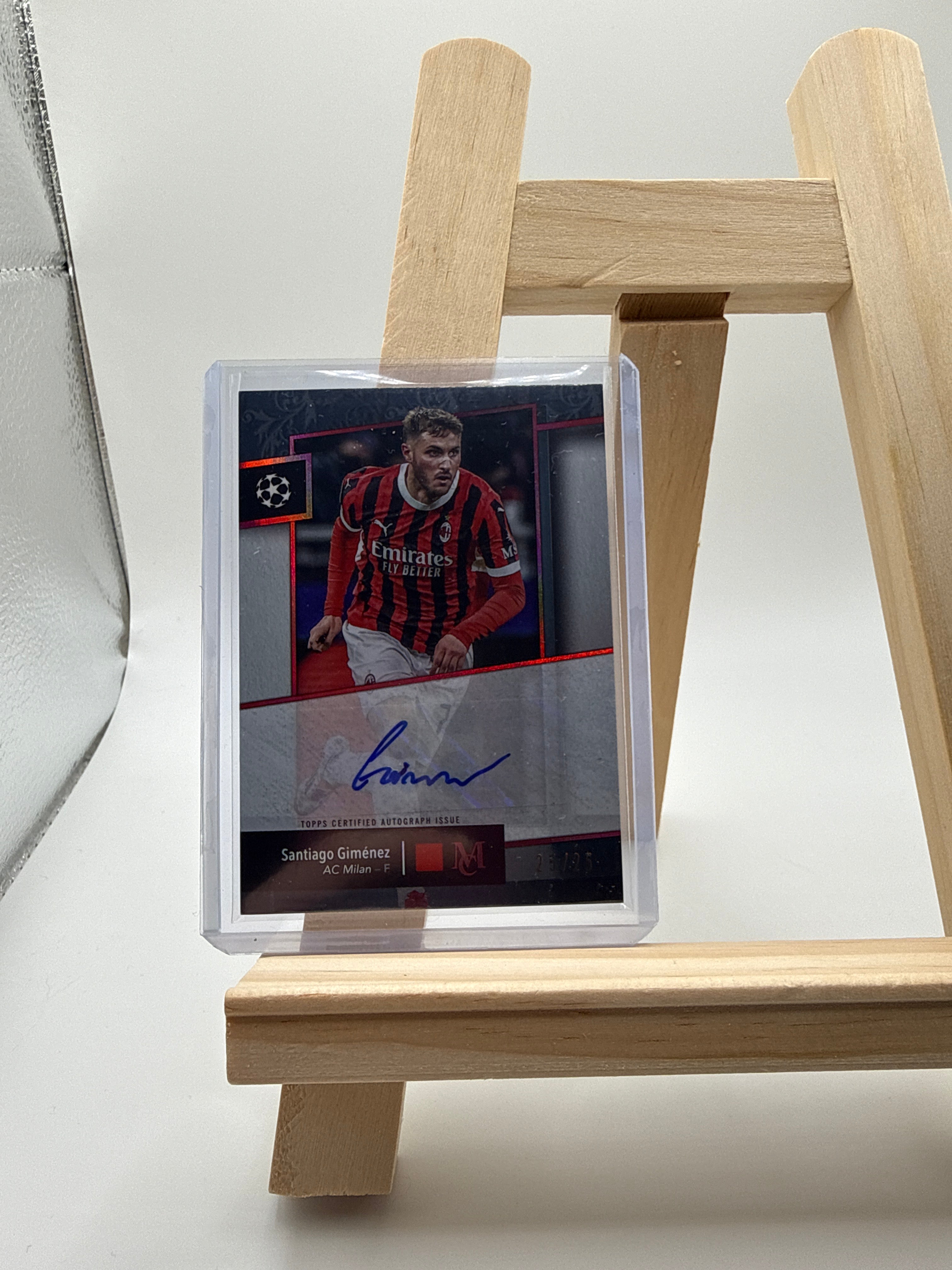 Topps Museum Collection 2025 Santiago Gimenez Auto /25 AC Milan - Vorderseite
