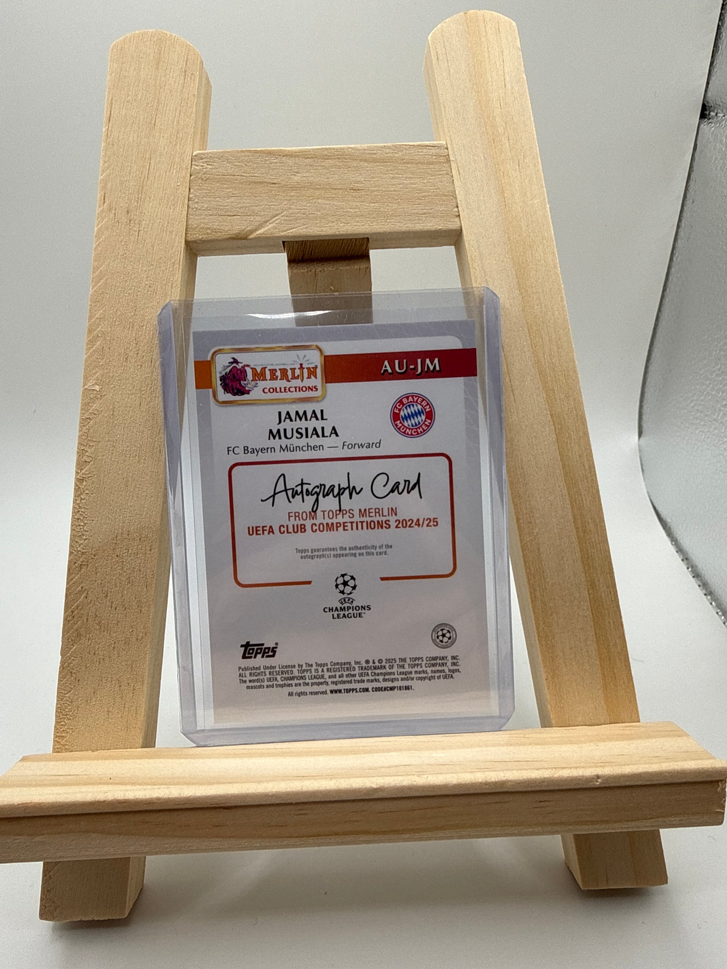 Topps Chrome Merlin 24/25 Jamal Musiala Auto /75 FC Bayern - Detailansicht 2