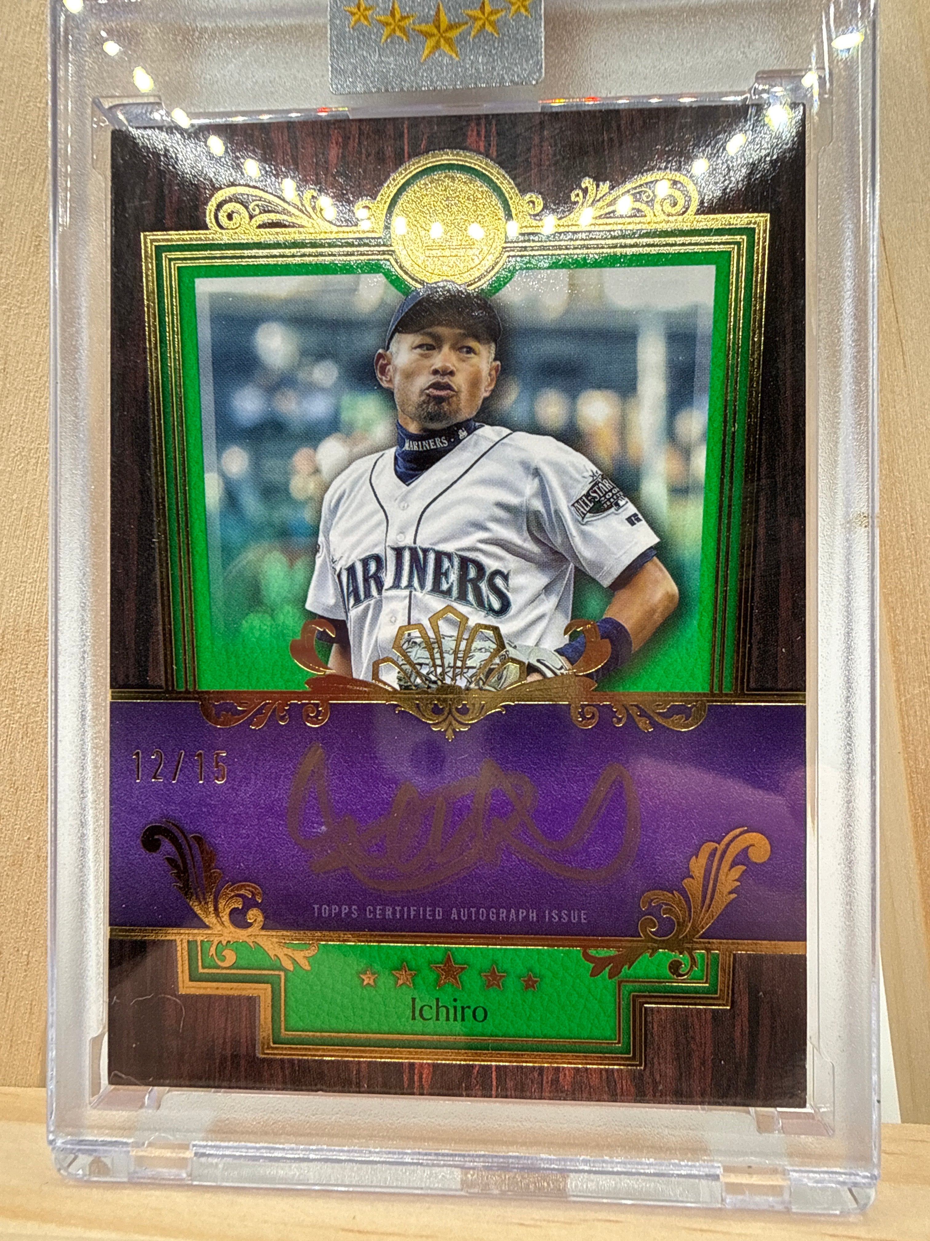 Ichiro Suzuki Topps Five Star Baseball Royalty Green/purple Super Rare /15 - Detailansicht 2