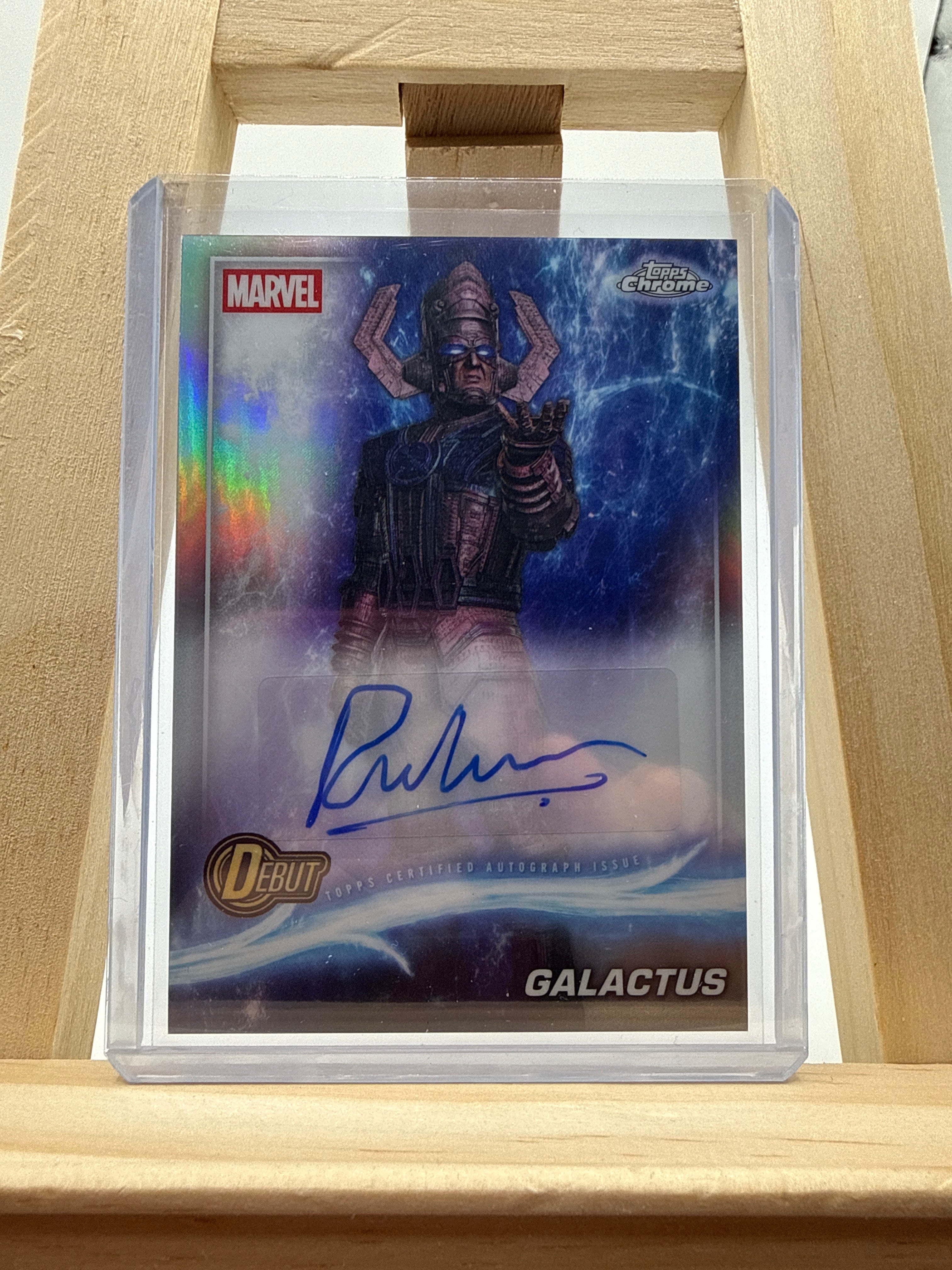 Topps Chrome 2025 Marvel Edition Galactus / Ralph Ineson Auto Autograph Card - Rückseite