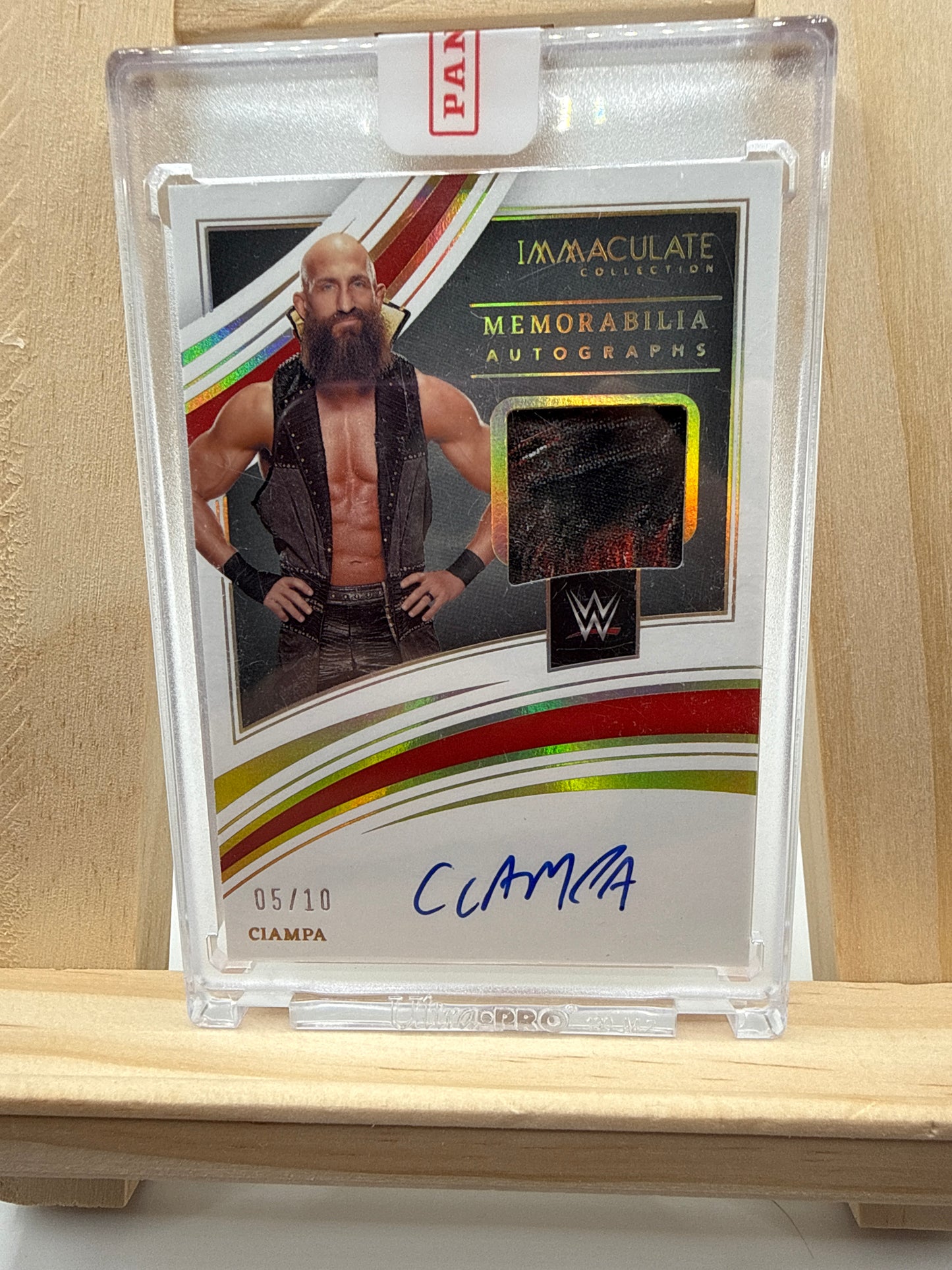 2022 Panini Immaculate Collection WWE Ciampa Patch Auto /10 - Rückseite