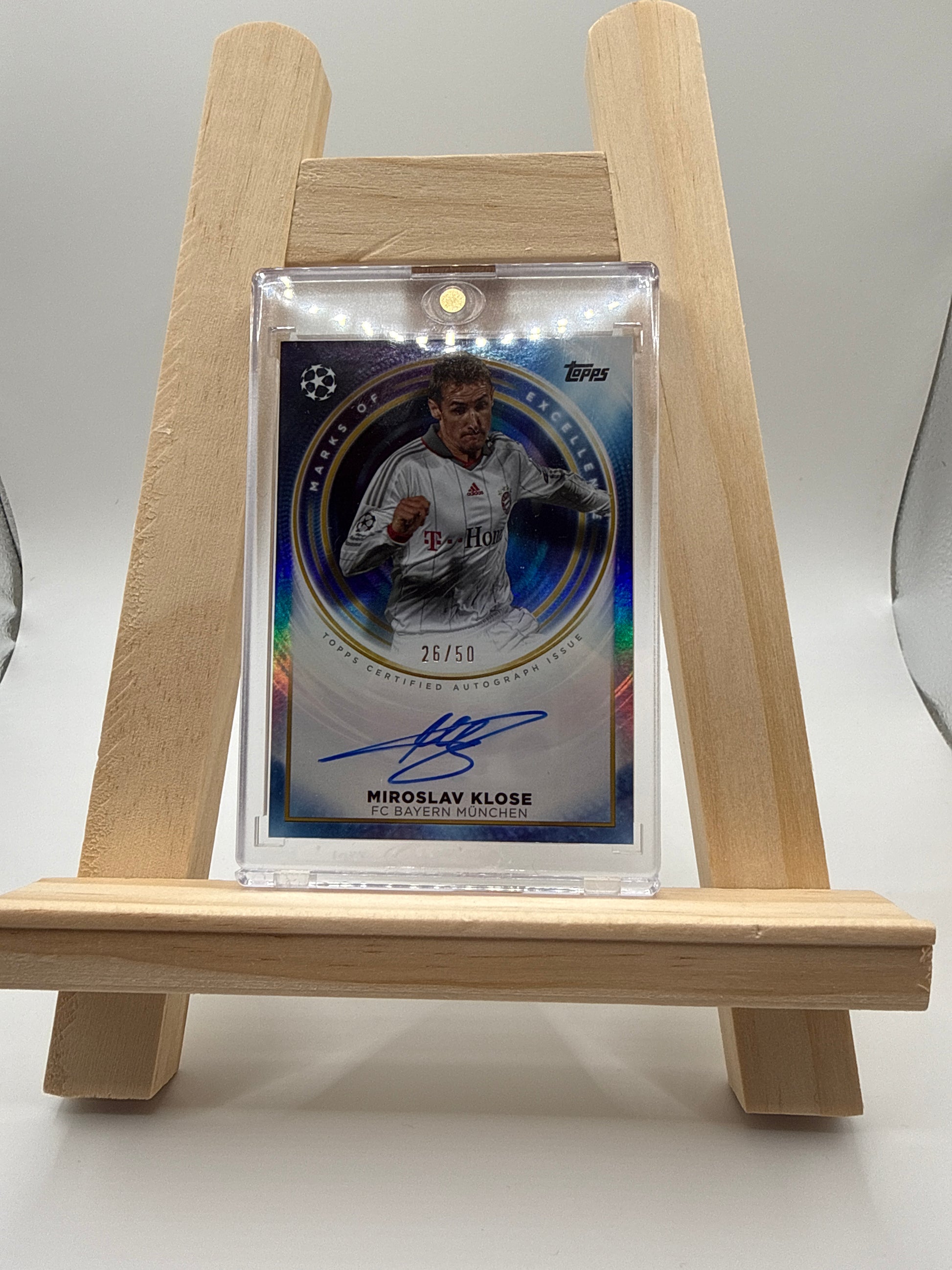 Topps Chrome Merlin 24/25 Marks Of Excellence Klose Auto /50 - Vorderseite