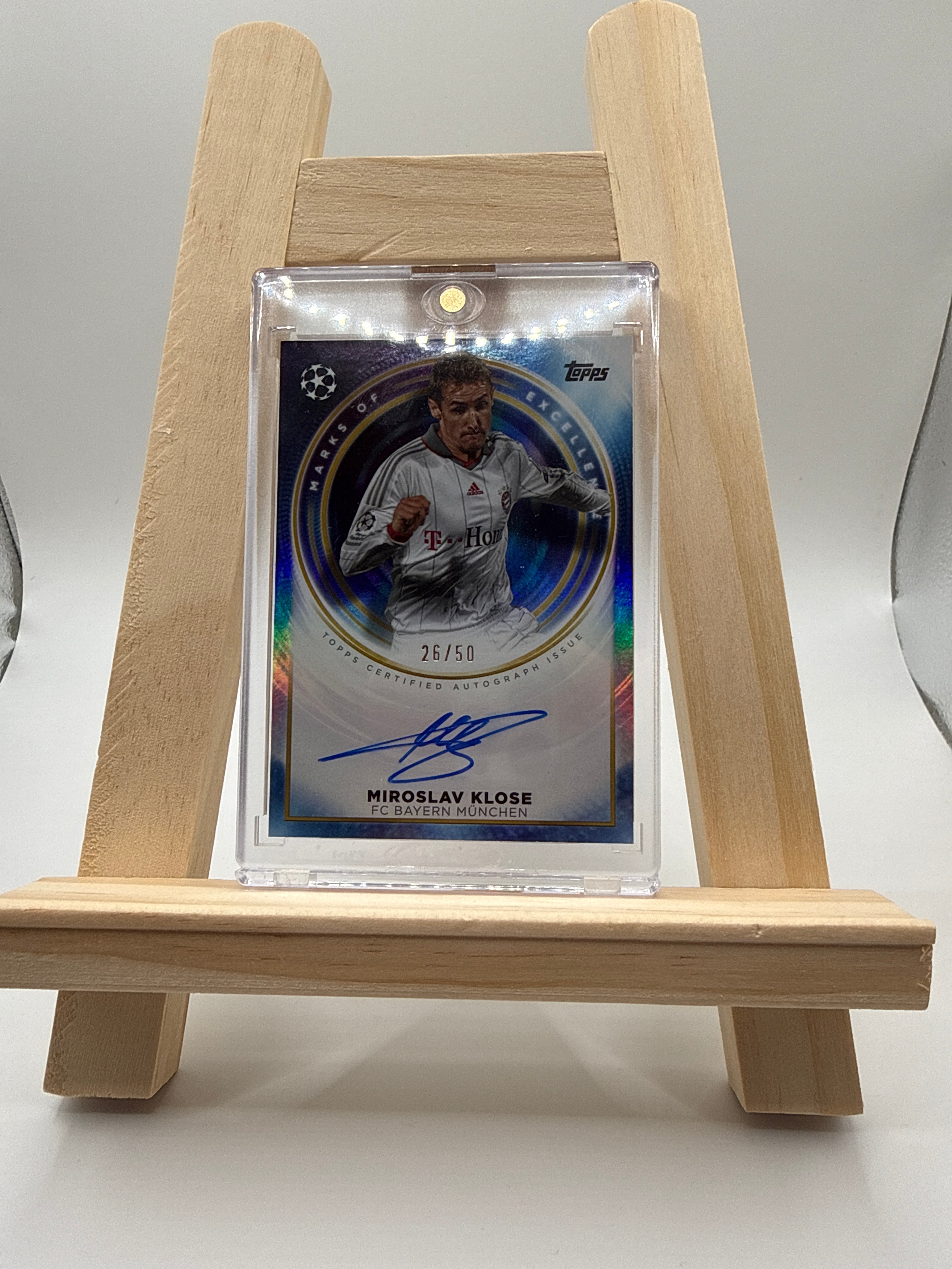 Topps Chrome Merlin 24/25 Marks Of Excellence Klose Auto /50 - Vorderseite
