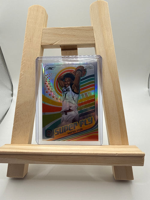 2023-24 Topps Chrome OTE Karter Knox Super Fly Refractor RC SSP - Vorderseite