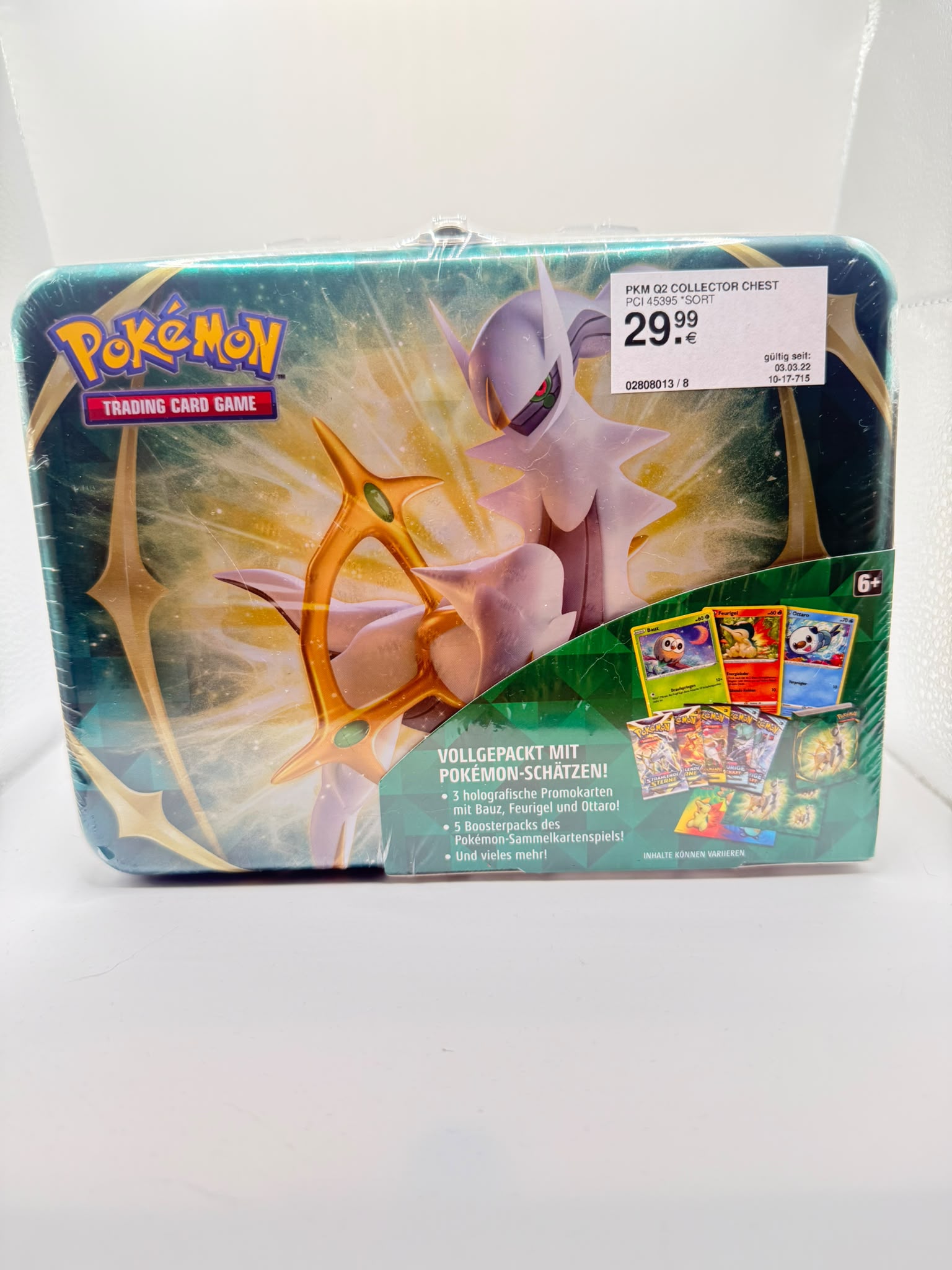 Pokémon TCG Sammelkartenspiel Arceus Spring 2022 Chest Deutsch VERSCHWEIẞT
