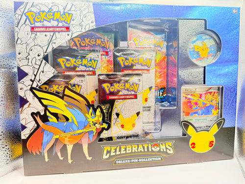 Pokémon TCG Celebrations Deluxe Pin Collection 25th Anniversary Box German