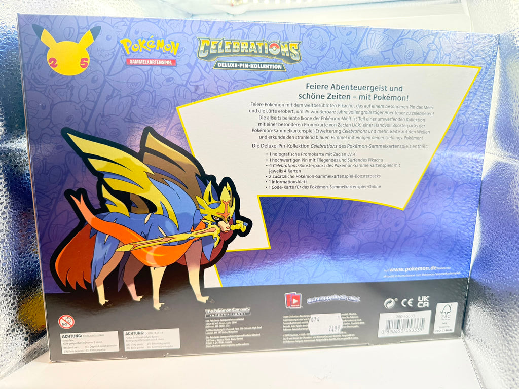 Pokémon TCG Celebrations Deluxe Pin Collection 25th Anniversary Box German