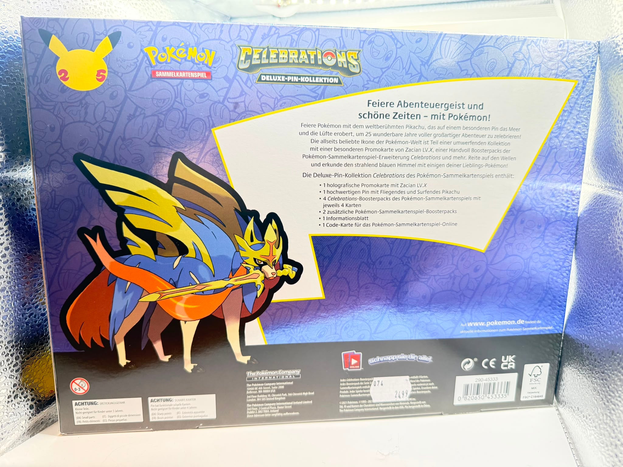 Pokémon TCG Celebrations Deluxe Pin Collection 25th Anniversary Box German
