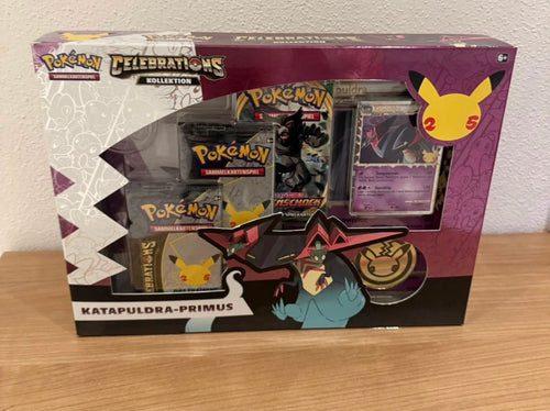 Pokémon Celebrations Katapuldra Primus Kollektion Box 25th Anniversary OVP DE