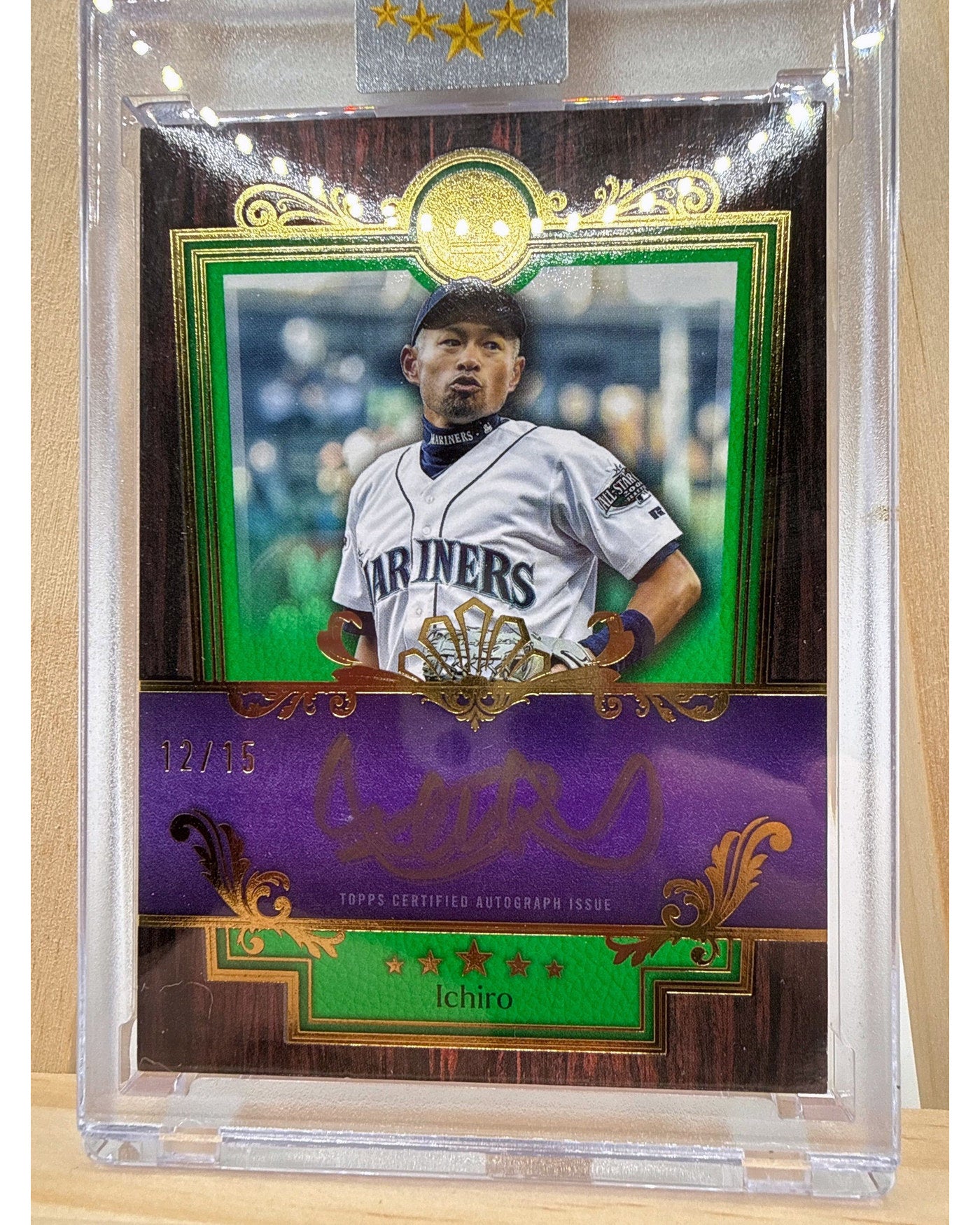 Ichiro Suzuki Topps Five Star Baseball Royalty Green/purple Super Rare /15
