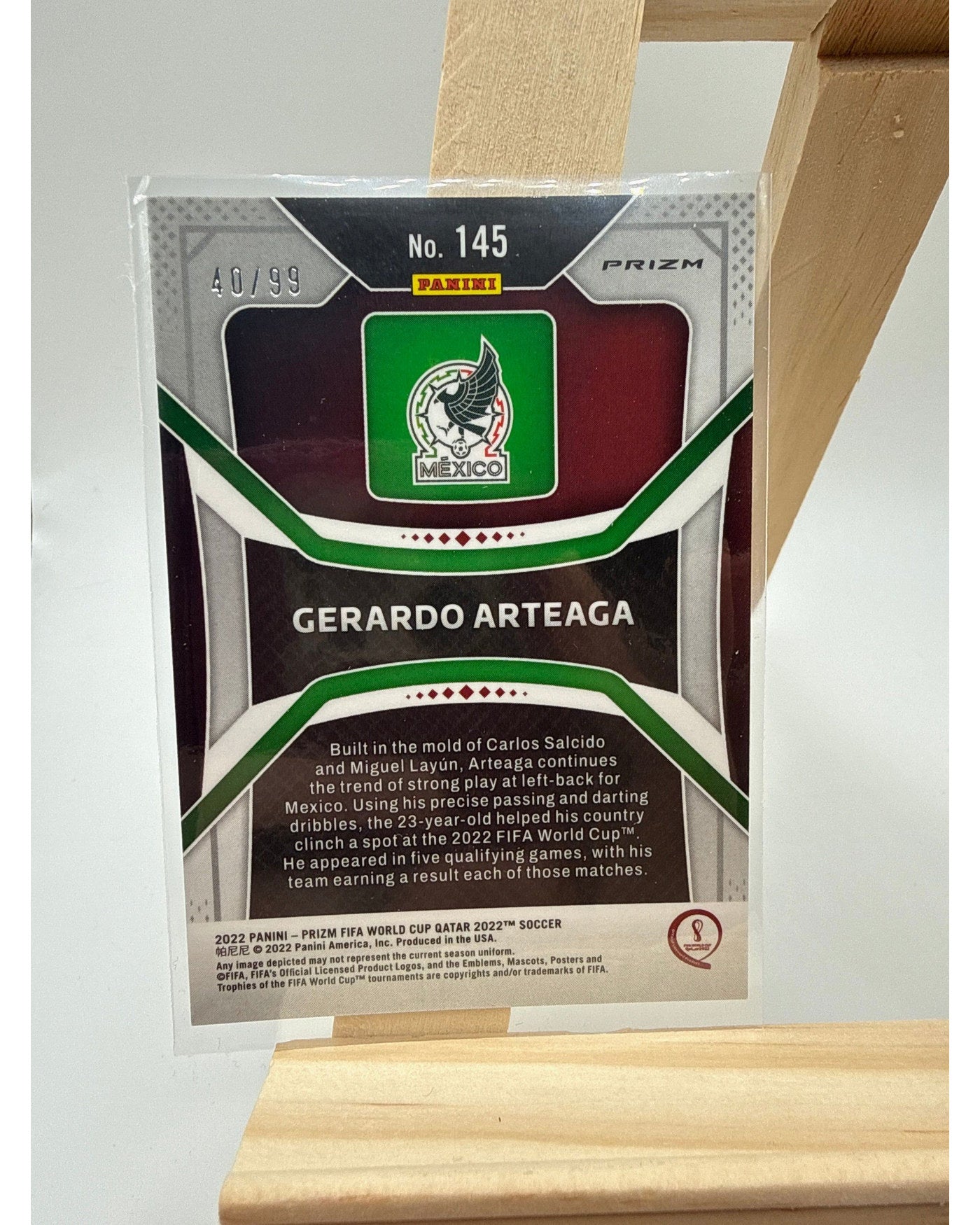 Panini Prizm 2022 Qatar Cup Gerardo Arteaga/99 Red mojo Rookie Card