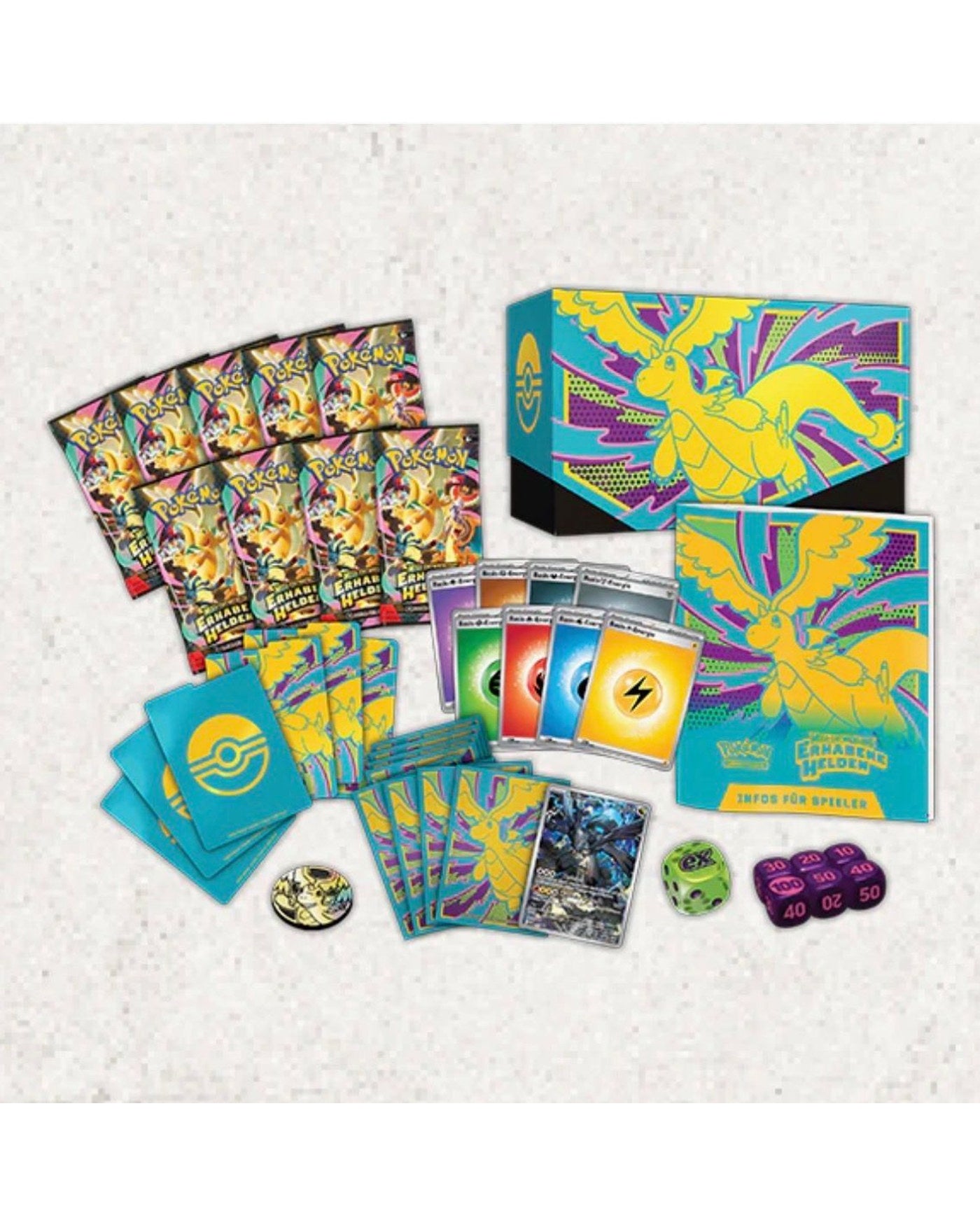 POKEMON ME2.5 MEGA ENTWICKLUNG - ERHABENE HELDEN - TOP TRAINER BOX (DEUTSCH)