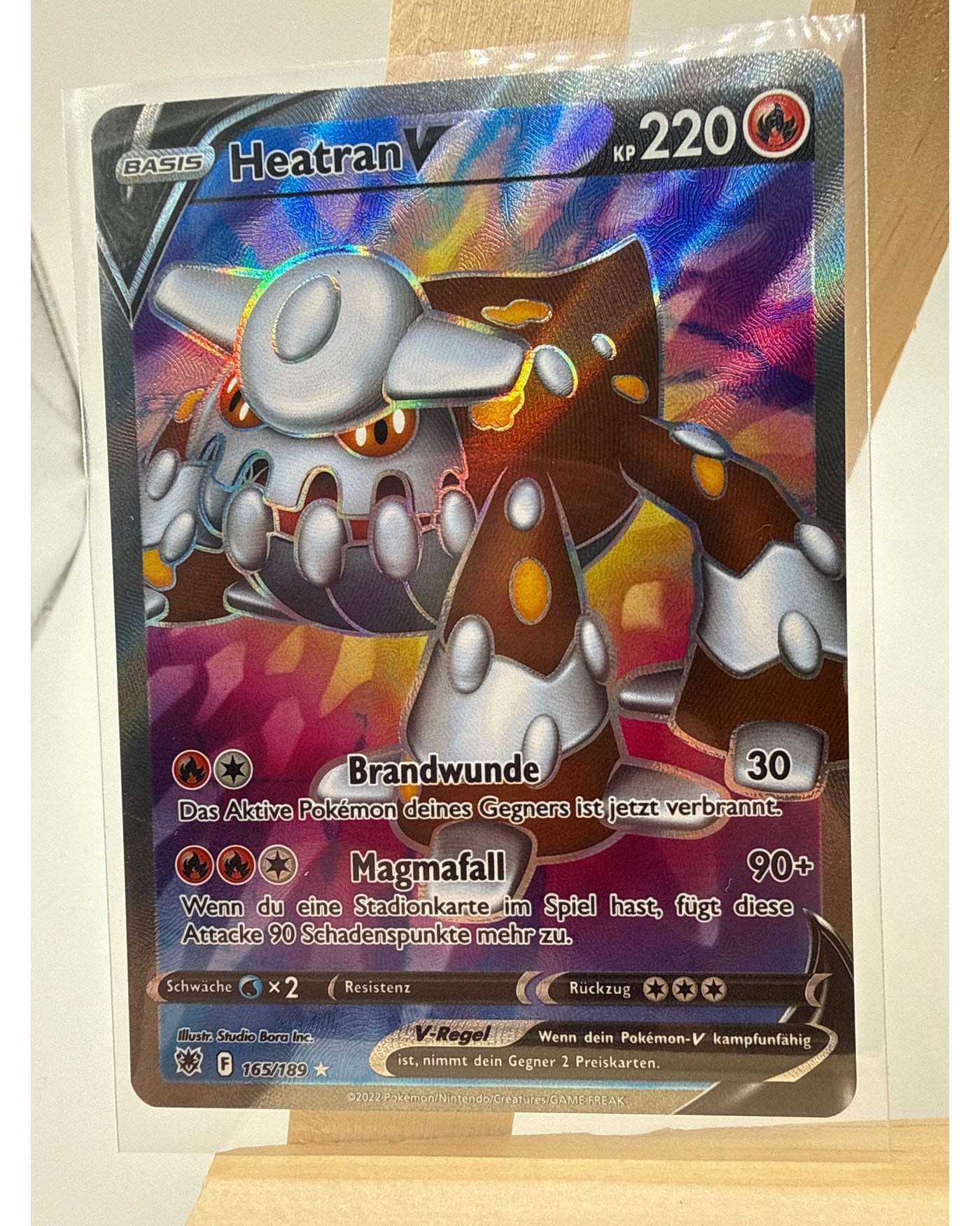 TCG Pokemon Karte Heatran V 165/189 NM Ger Ultra Rare