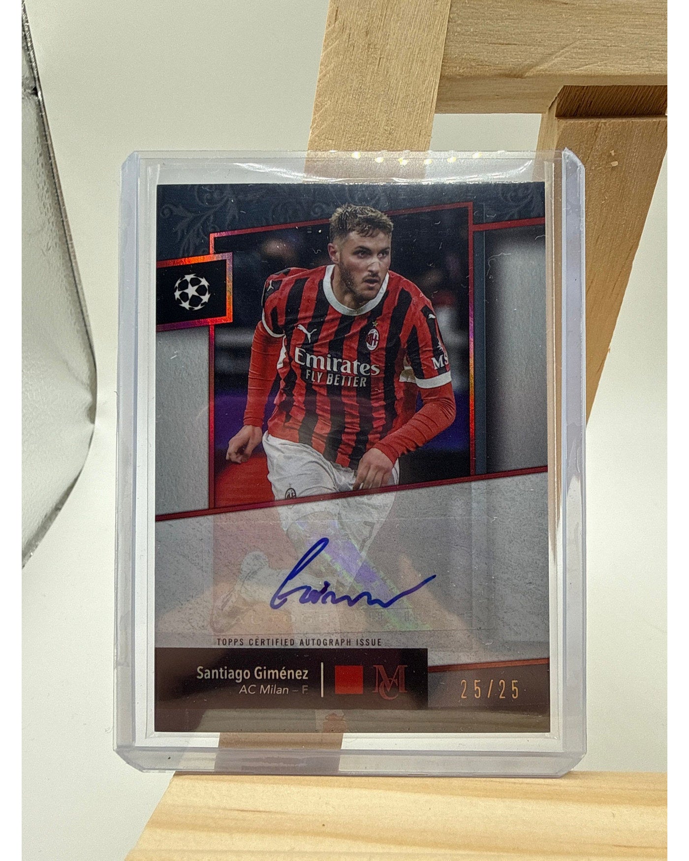 Topps Museum Collection 2025 Santiago Gimenez Auto /25 AC Milan